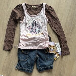 The Cheetah Girls - Pink Shirt -and Shorts Disney - Girls 6x Vintage NEW W/ TAGS